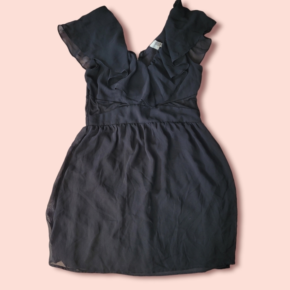 Anthopolgie ruffled little black dress small - Picture 1 of 6